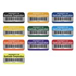 Custom Anodized Aluminum Nameplates - Barcoded 3/4 x 1 1/2